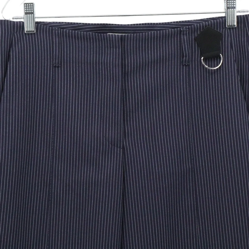 Tory Burch Crepe‎ Tailored Pants Relaxed Fit Navy Pinstripe Size 8